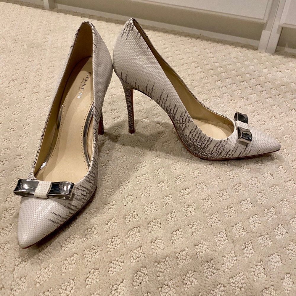 Coach snakeskin pumps